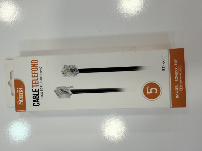 EBOX ETF-5060 CABLE TELEFONO RJ11 5M / PHONE CABLE RJ11 5M